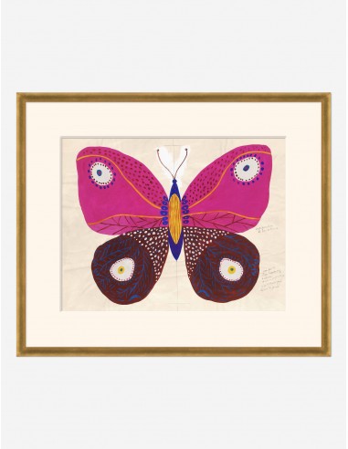 Pink Butterfly Print by Paule Marrot JUSQU'A -70%! 