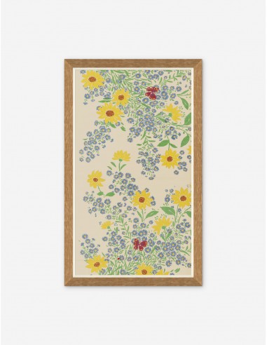 Fleurs Vertes Jaunes Print by Paule Marrot Fin de série