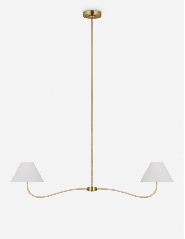 Swanner Linear Chandelier, Brass 10.5""W les muscles