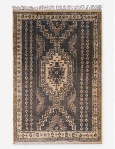 Vintage Moroccan Hand-Knotted Wool Rug No. 56, 4'9 x 7'6" la livraison gratuite