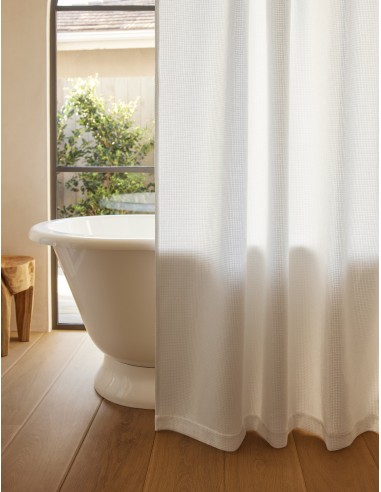 Larue Organic Cotton Shower Curtain le des métaux précieux