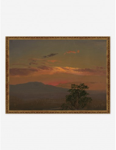 Landscape at Sunset, Hudson NY Print en stock