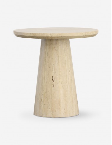 Kirchner Round Side Table, Beige Marble en linge