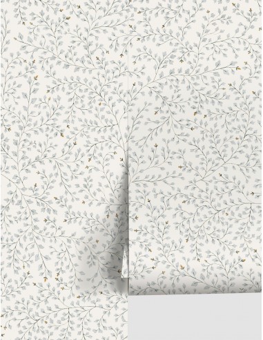 Dainty Leaves Wallpaper by Rylee + Cru france