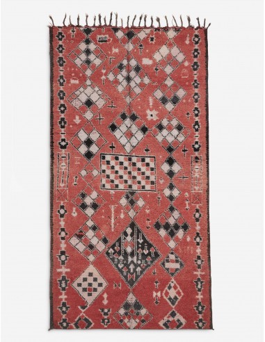 Vintage Moroccan Hand-Knotted Wool Rug No. 36, 5'7" x 11'1" Fin de série