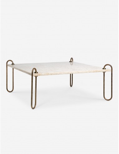 Kimberly Square Coffee Table, Ivory Marble chez Cornerstreet bien 