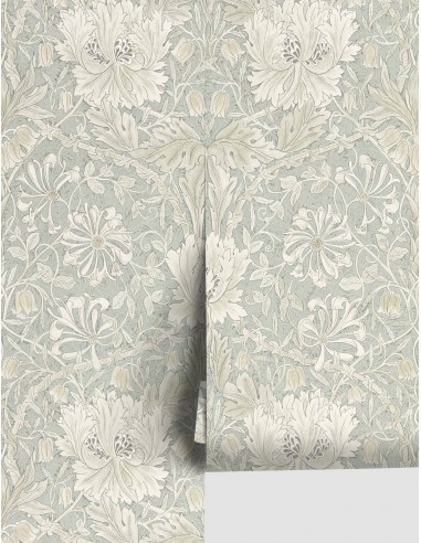 Pure Honeysuckle & Tulip Wallpaper by Morris & Co. en ligne