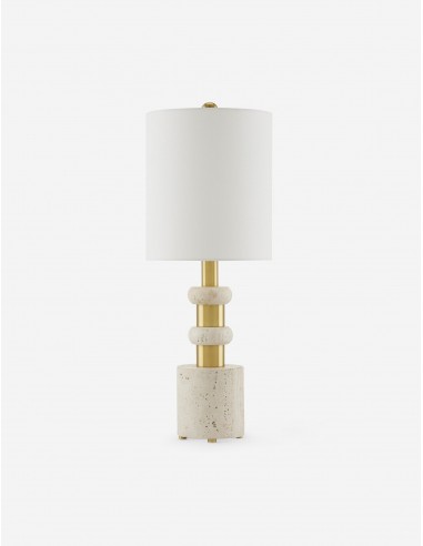 Dressel Table Lamp, Beige and Brass Les magasins à Paris