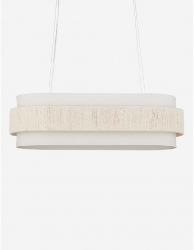 Kiri Oval Chandelier, White 39.5"W les muscles