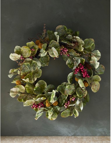 Faux Zanzibar Leaf with Berries Wreath s'inspire de l'anatomie humaine