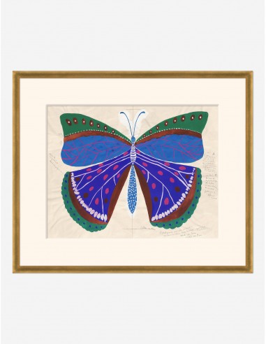 Blue Butterfly Print by Paule Marrot plus qu'un jeu 